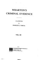 Wharton s Criminal Evidence