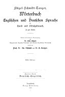 Flügel-Schmidt-Tanger Wörterbuch der englischen und deutschen Sprache