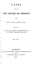Cases decided in the Court of session  Teind court  and House of lords  from 1841 to  1862 