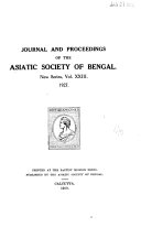 Journal and Proceedings of the Asiatic Society of Bengal Book