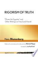 Rigorism of Truth PDF Book By Hans Blumenberg