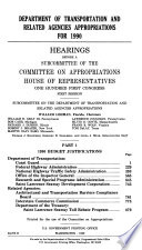 Department of Transportation and related agencies appropriations for 1990