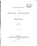 Transactions of the Royal Society of Edinburgh