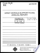 Army Morale Support Fund Annual Report Book