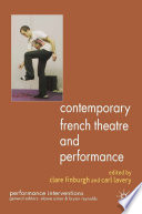 Contemporary French Theatre and Performance Book