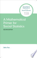 A Mathematical Primer for Social Statistics Book
