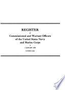 Register of the Commission and Warrant Officers of the Navy of the United States  Including Officers of the Marine Corps Book