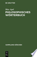 Philosophisches Wörterbuch /