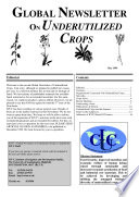 Global Newsletter of Underutilized Crops  May 1999 