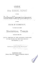 Annual Report of the Railroad Commissioners to which are Added Statistical Tables     Book