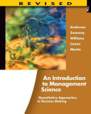 An Introduction to Management Science  Quantitative Approaches to Decision Making  Revised Book PDF