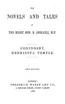 The Novels and Tales of the Right Hon. B. Disraeli, M.P.