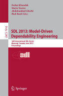 SDL 2013: Model Driven Dependability Engineering
