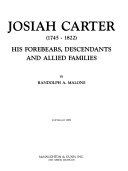 Josiah Carter, 1745-1822