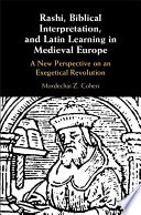 Rashi  Biblical Interpretation  and Latin Learning in Medieval Europe
