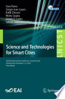 Science and Technologies for Smart Cities Book