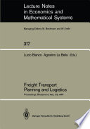 Freight Transport Planning and Logistics Book