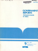 Government Reports Announcements   Index
