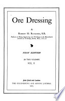 Ore Dressing  Separating concentrating or washing Book