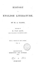History of English literature, tr. by H. van Laun