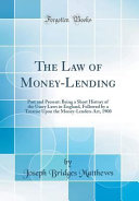 The Law of Money-Lending