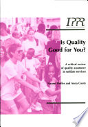 Is Quality Good for You? PDF Book By Naomi Pfeffer,Anna Coote