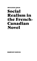 Social Realism in the French Canadian Novel