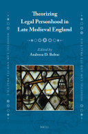 Theorizing Legal Personhood in Late Medieval England
