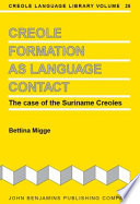 Creole Formation as Language Contact