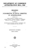Department of Commerce Appropriation Bill, 1930