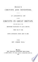 Hall s circuits and ministers  1765 to 1885  With appendix from 1886 to 1896 Book PDF