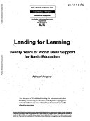 Lending for Learning