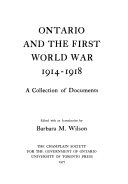 Ontario and the First World War, 1914-1918