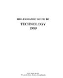 Bibliographic Guide to Technology Book