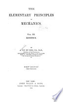 The Elementary Principles of Mechanics  Kinetics  1895