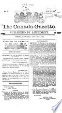 The Canada Gazette Book PDF