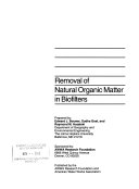 Removal of Natural Organic Matter in Biofilters Book