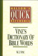 Vine s Dictionary of Bible Words Book