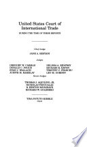 United States Court of International Trade Reports Book