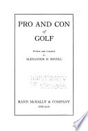 Pro and Con of Golf
