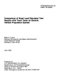 Comparison of Road Load Simulator Test Results with Track Tests on Electric Vehicle Propulsion System