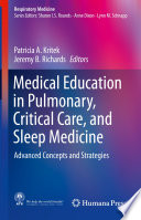 Medical Education in Pulmonary, Critical Care, and Sleep Medicine