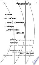 Studies on Teaching of Home Economics in Colleges and Universities, 1955-56
