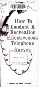 How to Conduct a Recreation Effectiveness Telephone Survey