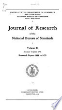 Journal of Research of the National Bureau of Standards Book