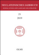 Neulateinisches Jahrbuch Band. 21 / 2019