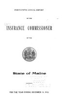 Annual Report of the Insurance Commissioner