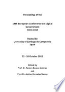 ECDG 2018 18th European Conference on Digital Government Book