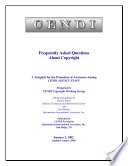 Frequently asked questions about copyright a template for the promotion of awareness among CENDI agency staff