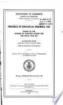 Progress in Biological Inquiries  1923